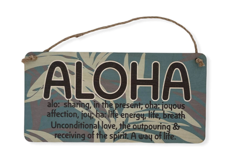 ALOHA WOOD SIGN