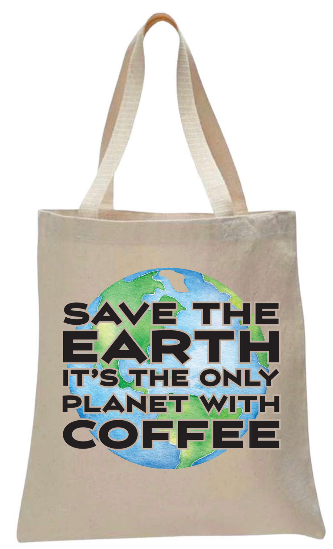 SAVE THE EARTH CANVAS TOTE BAG