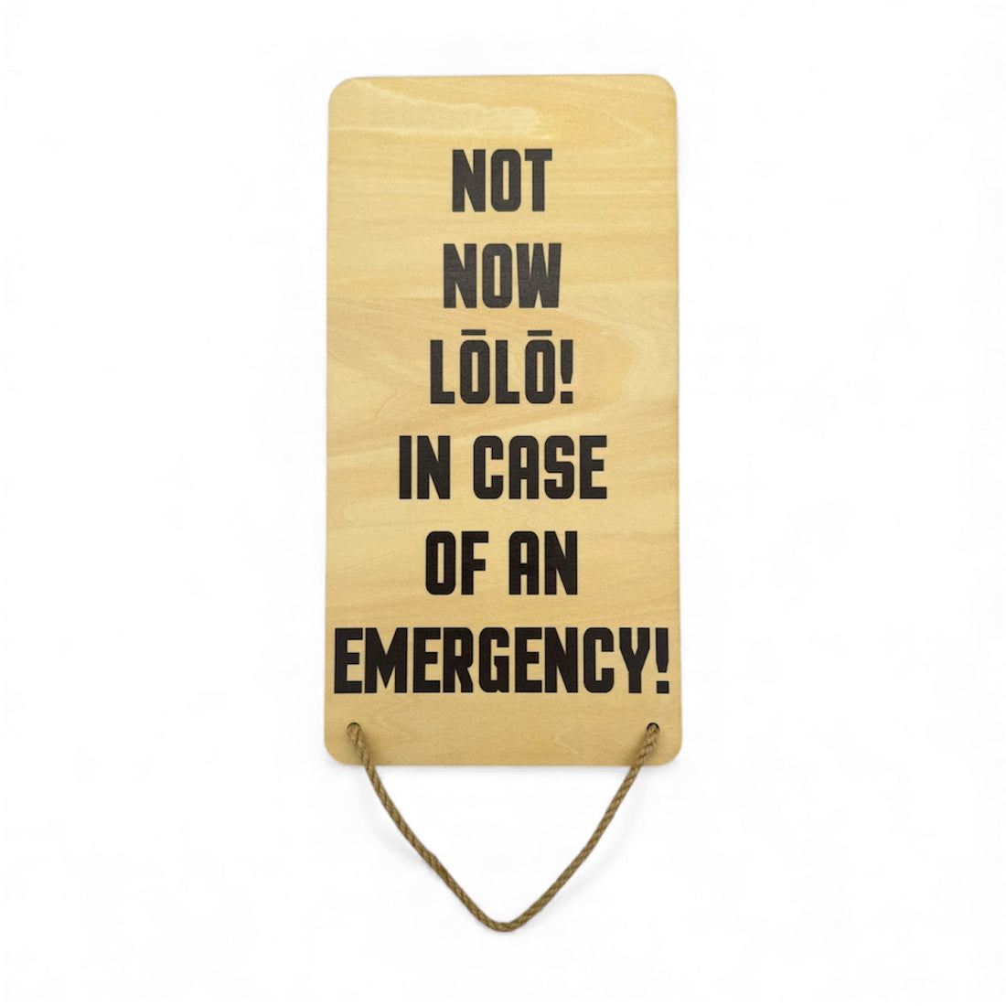 EMERGENCY VERTICAL WOOD SIGN